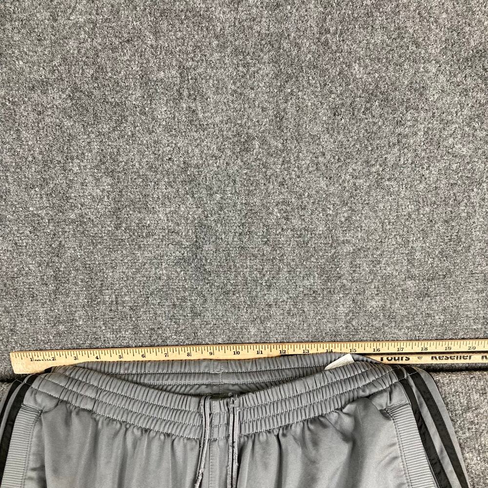 Adidas Track Pants Mens XL Gray Striped Athletic Joggers Drawstring Pockets - Picture 6 of 10